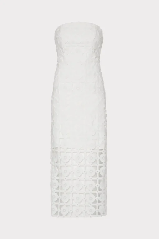 MILLY White Dresses-Kait Tile Lace Dress