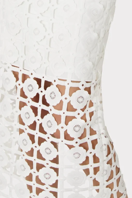 MILLY White Dresses-Kait Tile Lace Dress