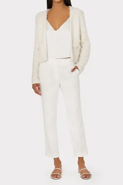 MILLY Coats & Jackets-Knit Textured Boucle Cardigan Jacket