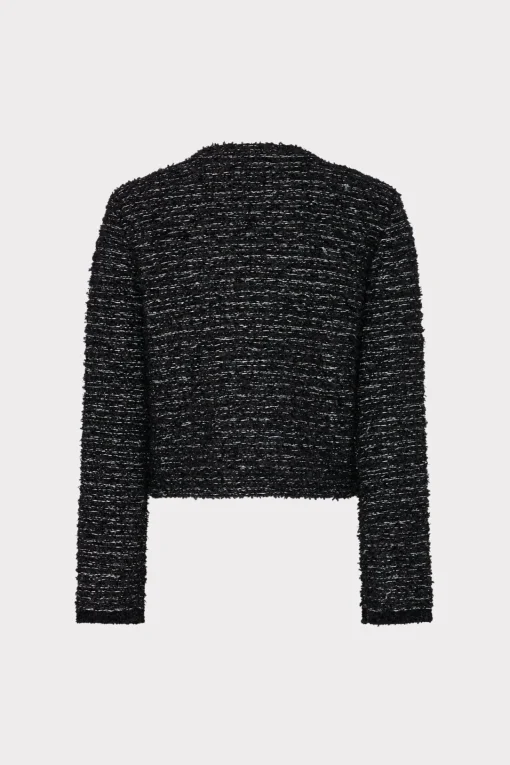MILLY Sweaters & Knits-Knit Textured Boucle Cardigan Jacket