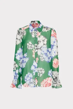MILLY Jumpsuits & Rompers-Lacey Petals In Bloom Blouse