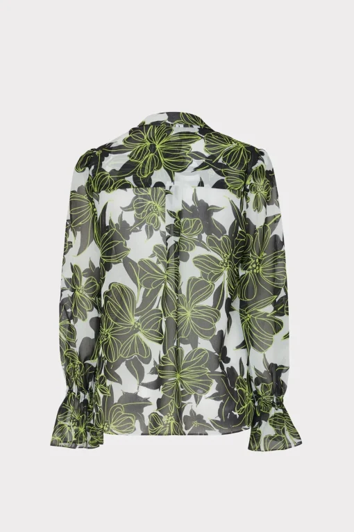MILLY Jumpsuits & Rompers-Lacey Sea Of Petals Top