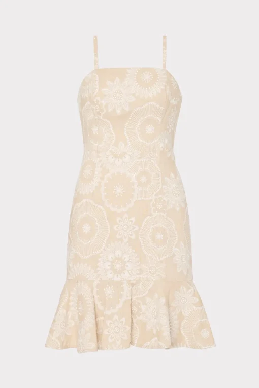 MILLY Sundresses-Linen Embroidered Dress