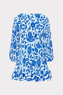 MILLY Mini Dresses-Liv Flowers Of Spain Pleated Dress