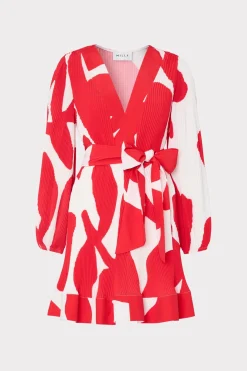 MILLY Day Dresses-Liv Grand Foliage Pleated Dress