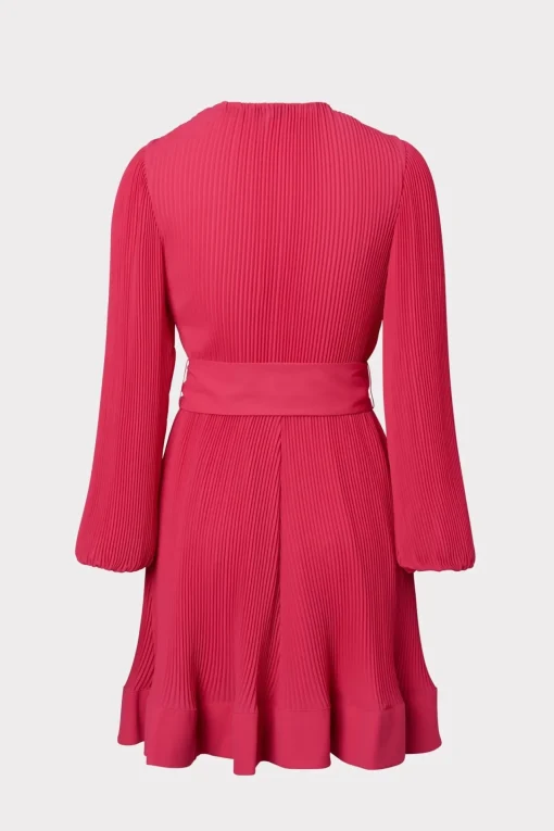 MILLY Pink Dresses-Liv Pleated Dress