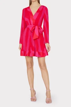 MILLY Day Dresses-Liv Zebra Pleated Dress