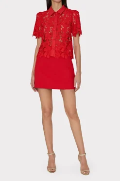 MILLY Skirts-Lizzy Cady Mini Skirt