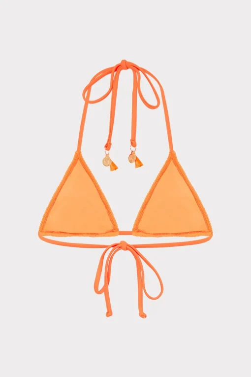 MILLY Bikinis-Lori Textured Triangle Bikini Top