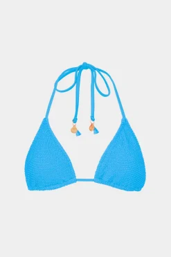 MILLY Jumpsuits & Rompers-Lori Textured Triangle Bikini Top