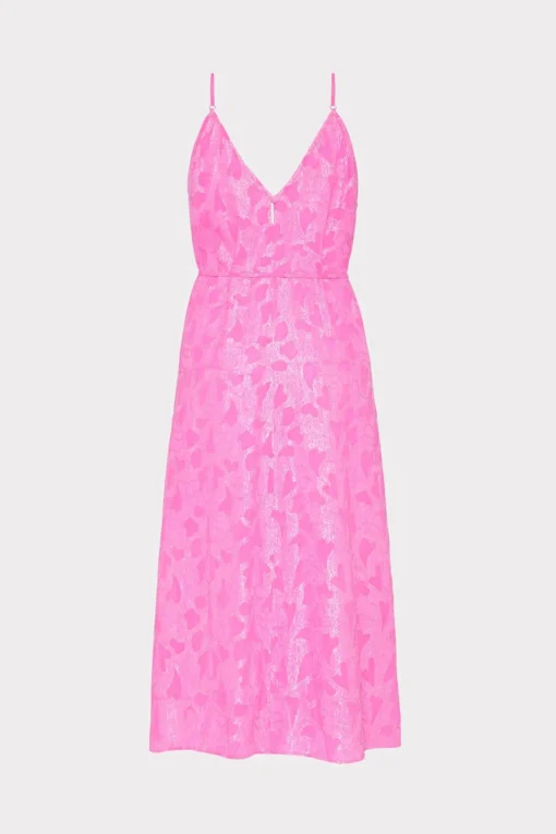 MILLY Jumpsuits & Rompers-Lurex Jacquard Spaghetti Strap Cover-Up