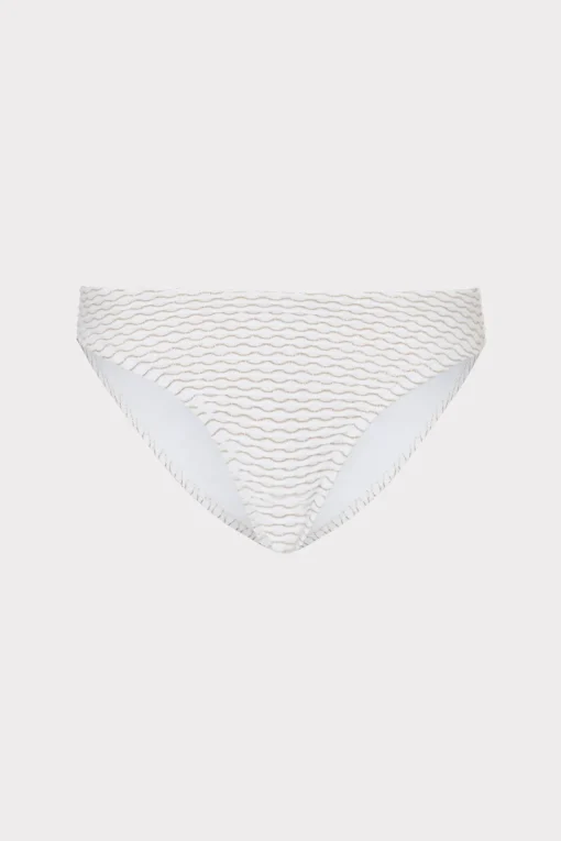 MILLY Bikinis-Margot Textured Waves Bikini Bottom