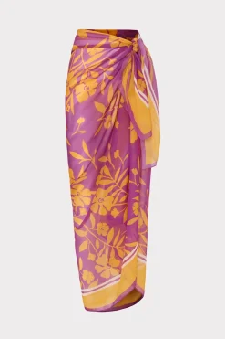 MILLY Cover-Ups-Marigold Aroma Chiffon Sarong