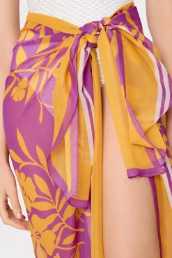 MILLY Cover-Ups-Marigold Aroma Chiffon Sarong