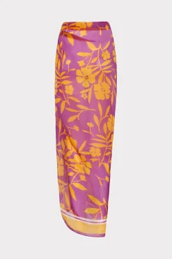 MILLY Cover-Ups-Marigold Aroma Chiffon Sarong