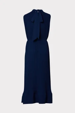MILLY Maxi Dresses-Melina Solid Pleated Dress