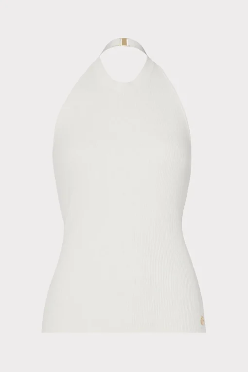MILLY Sweaters & Knits-Metal Neck Trim Halter Top
