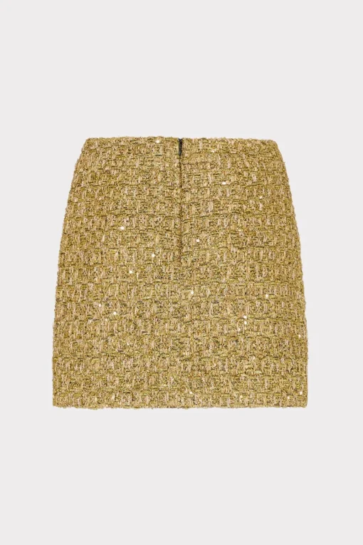 MILLY Skirts-Metallic Tweed Modern Mini Skirt