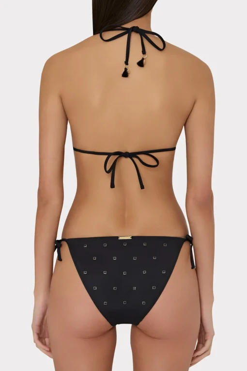 MILLY Jumpsuits & Rompers-Millie Diamond Heat Set String Bikini Bottom