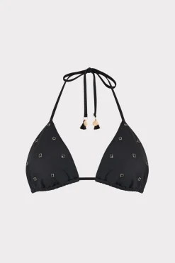 MILLY Jumpsuits & Rompers-Millie Diamond Heat Set Triangle Bikini Top