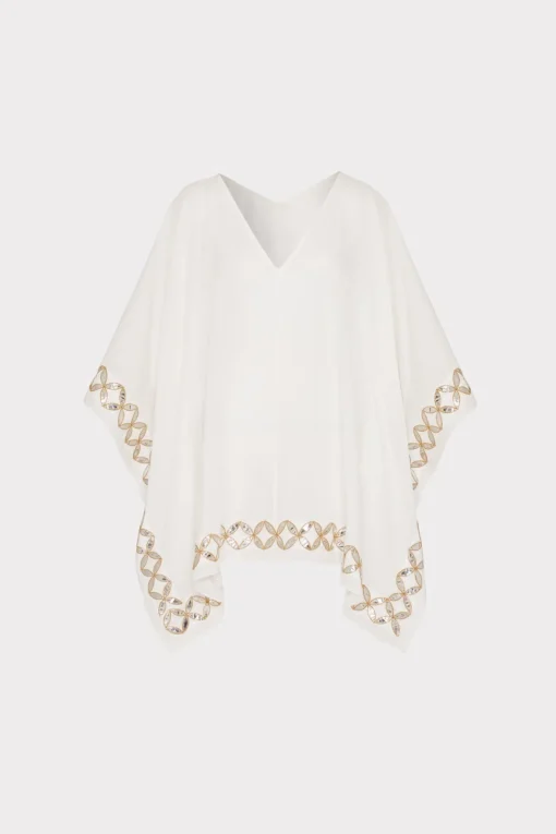 MILLY Cover-Ups-Mirrored Embroidery Caftan