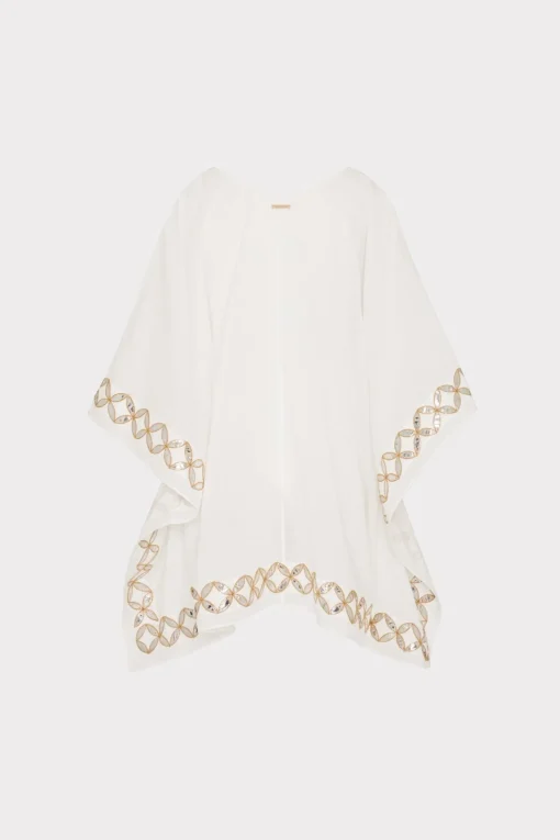 MILLY Cover-Ups-Mirrored Embroidery Caftan