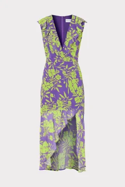MILLY Jumpsuits & Rompers-Nanci Marigold Aroma Ruffle Dress
