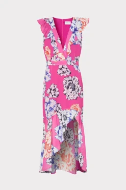 MILLY Guest Of Dresses-Nanci Petals In Bloom Ruffle Dress