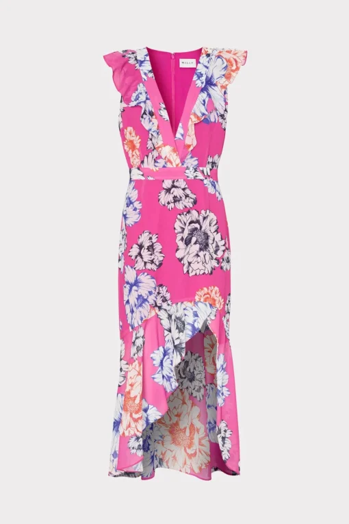 MILLY Guest Of Dresses-Nanci Petals In Bloom Ruffle Dress