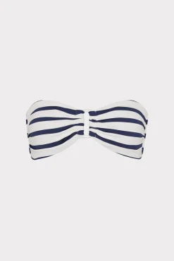 MILLY Jumpsuits & Rompers-Nautical Stripe Bikini Top