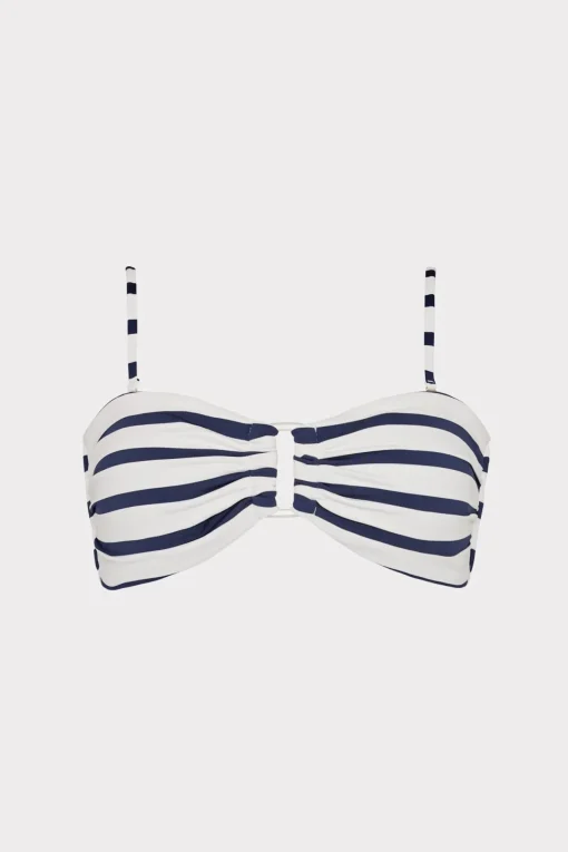 MILLY Jumpsuits & Rompers-Nautical Stripe Bikini Top