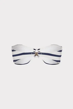 MILLY Jumpsuits & Rompers-Nautical Stripe Bikini Top