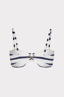 MILLY Jumpsuits & Rompers-Nautical Stripe Bikini Top