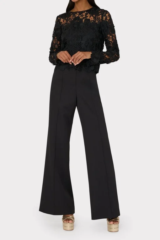 MILLY Jumpsuits & Rompers-Nori 3D Lace Shirt