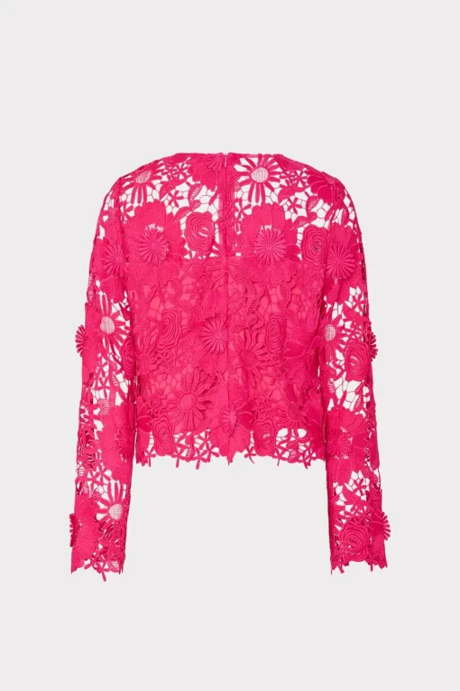 MILLY Jumpsuits & Rompers-Nori 3D Lace Shirt
