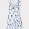 MILLY Mini Dresses-Novi Poppy Embroidery Wrap Dress