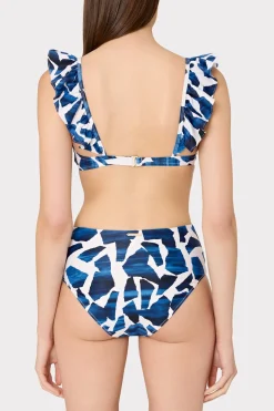 MILLY Bikinis-Ocean Puzzle Tie Bikini Bottom
