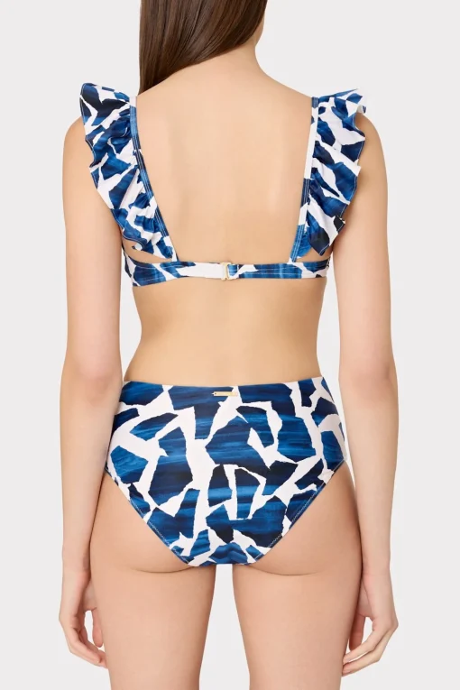 MILLY Bikinis-Ocean Puzzle Tie Bikini Bottom
