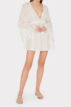 MILLY Cover-Ups-Olympia Lurex Stripe Coverup Dress