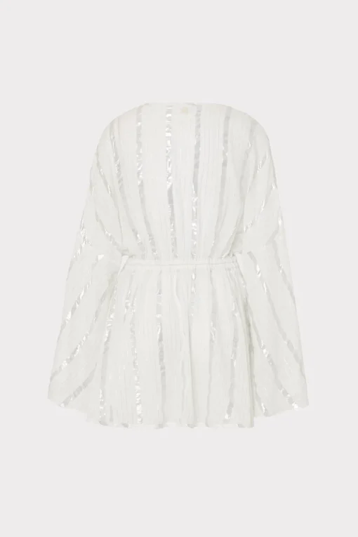 MILLY Cover-Ups-Olympia Lurex Stripe Coverup Dress