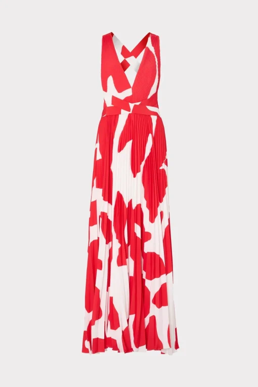 MILLY Guest Of Dresses-Oria Grand Foliage Pleated Dress