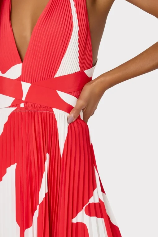 MILLY Guest Of Dresses-Oria Grand Foliage Pleated Dress