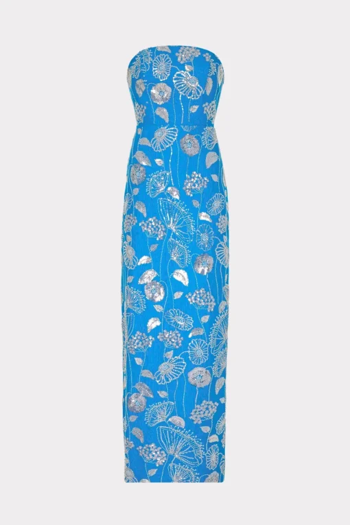 MILLY Jumpsuits & Rompers-Orion Sequin Embellished Linen Dress