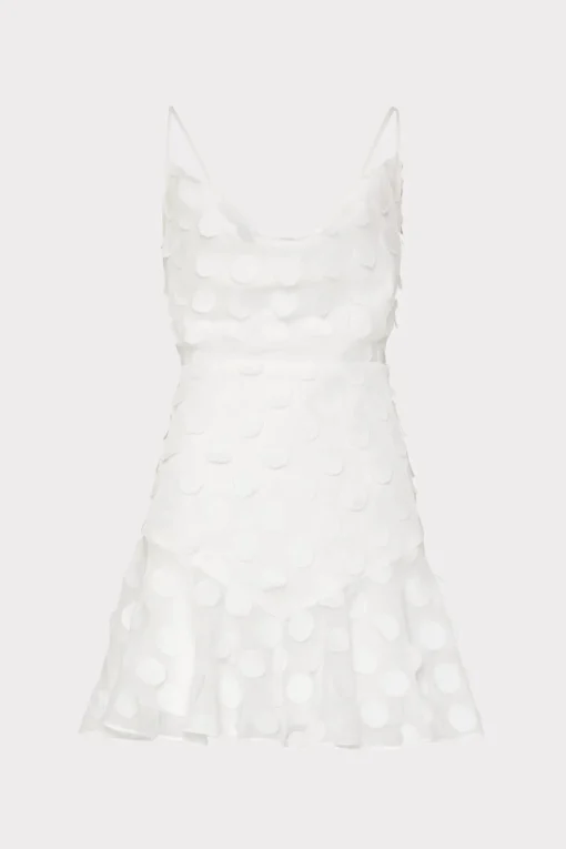 MILLY White Dresses-Osian 3D Circle Dress