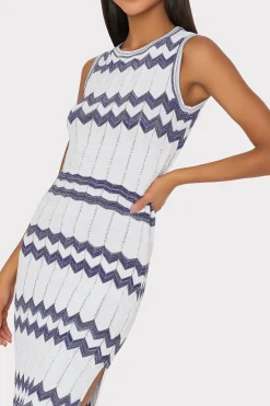 MILLY Sweaters & Knits-Oversized Zig Zag Midi Dress