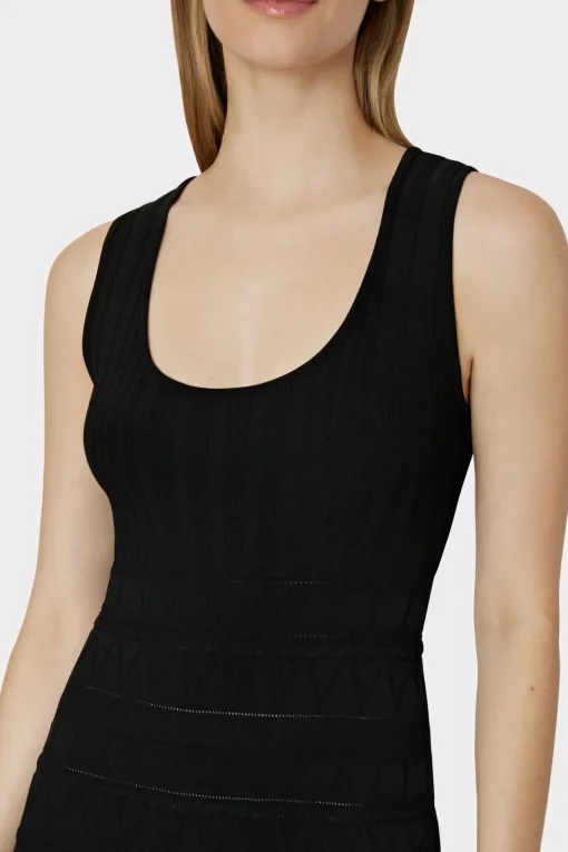 MILLY Knit Dresses-Pepper Knit Ruffle Mini Dress