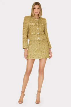 MILLY Coats & Jackets-Pheobe Metallic Tweed Jacket