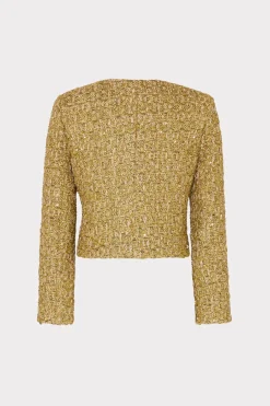 MILLY Coats & Jackets-Pheobe Metallic Tweed Jacket
