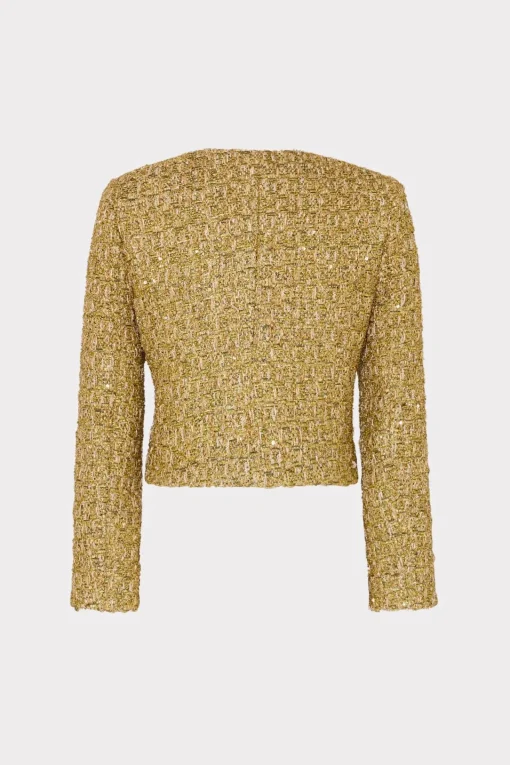 MILLY Coats & Jackets-Pheobe Metallic Tweed Jacket