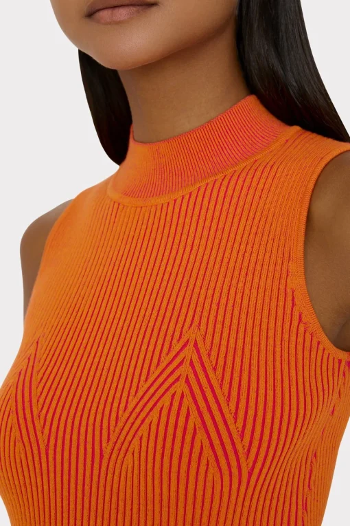 MILLY Tops-Plaited Knit Shell Top